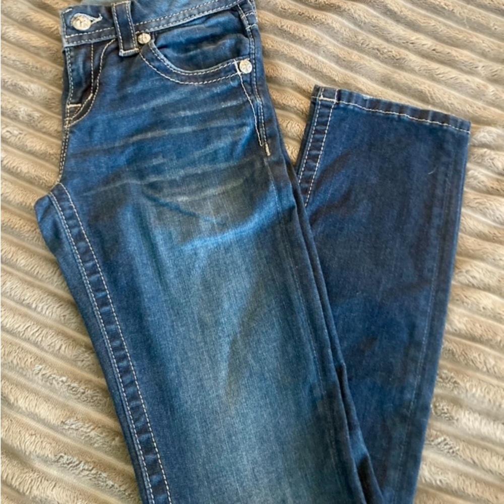 Miss Me Woman’s Denim Straight Leg Jeans Festival/Rodeo Intricate Silver detail - Picture 13 of 16